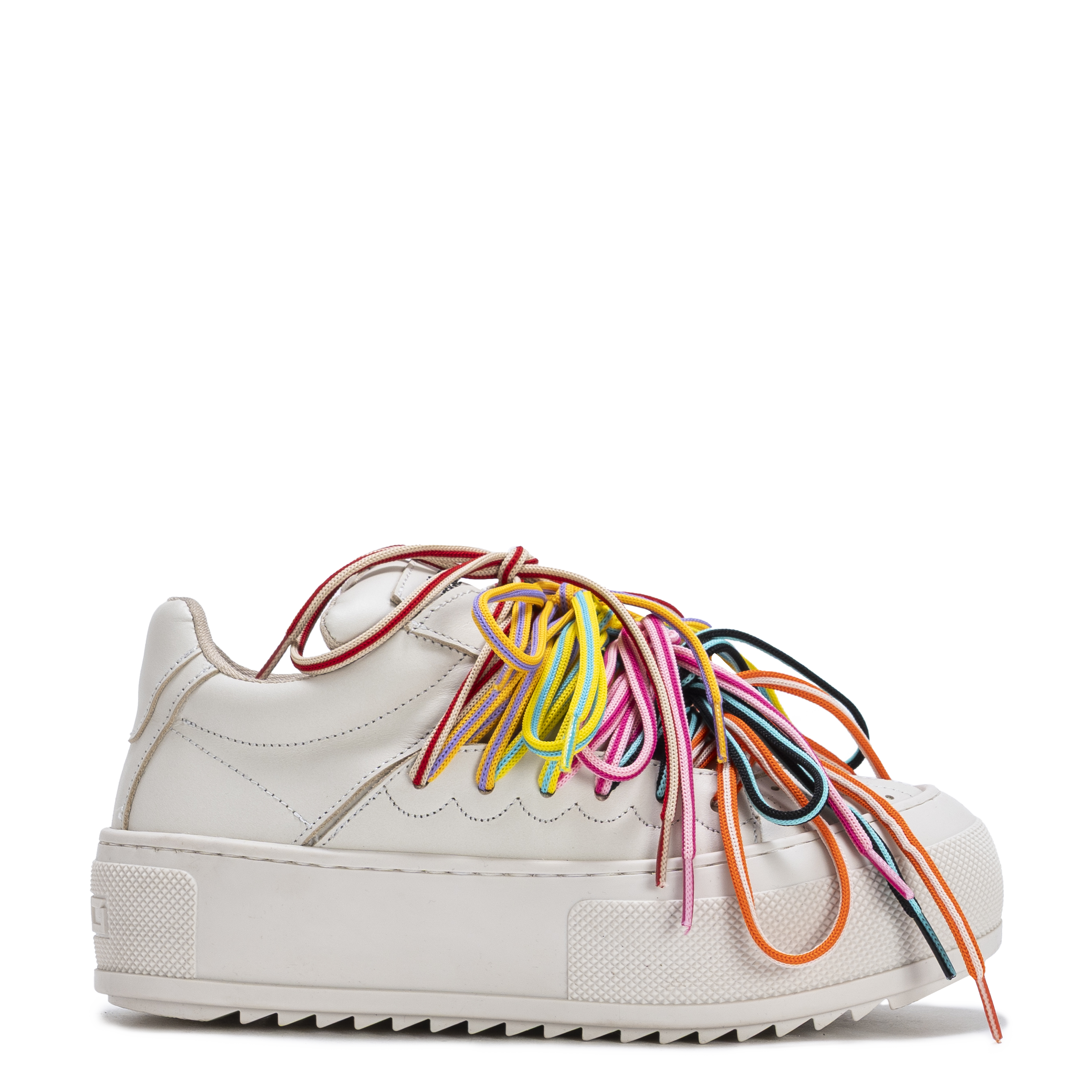 Rebel High – Leather High-Top Sneakers with Chunky Sole