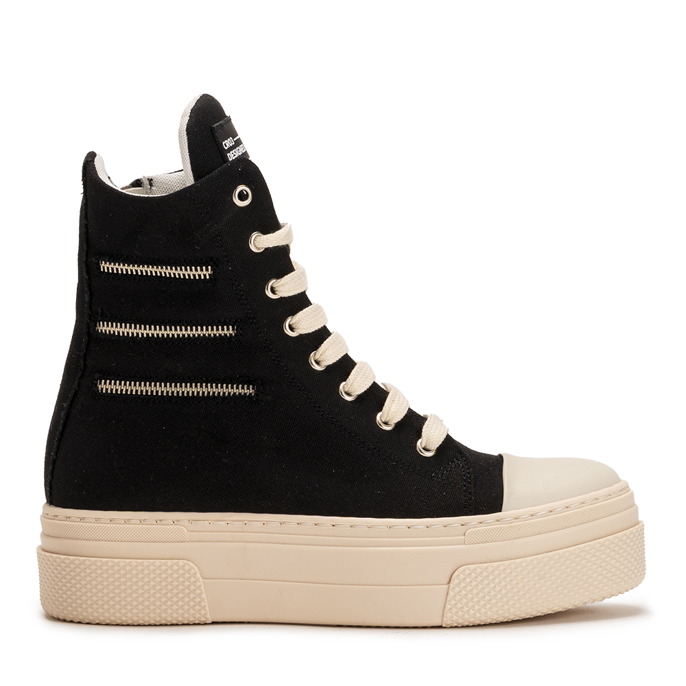 CALIPSO 300 ZIPLINE – Black High-Top Sneakers