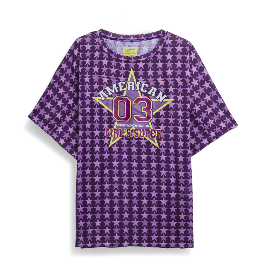 Purple American 03 Stars T-Shirt