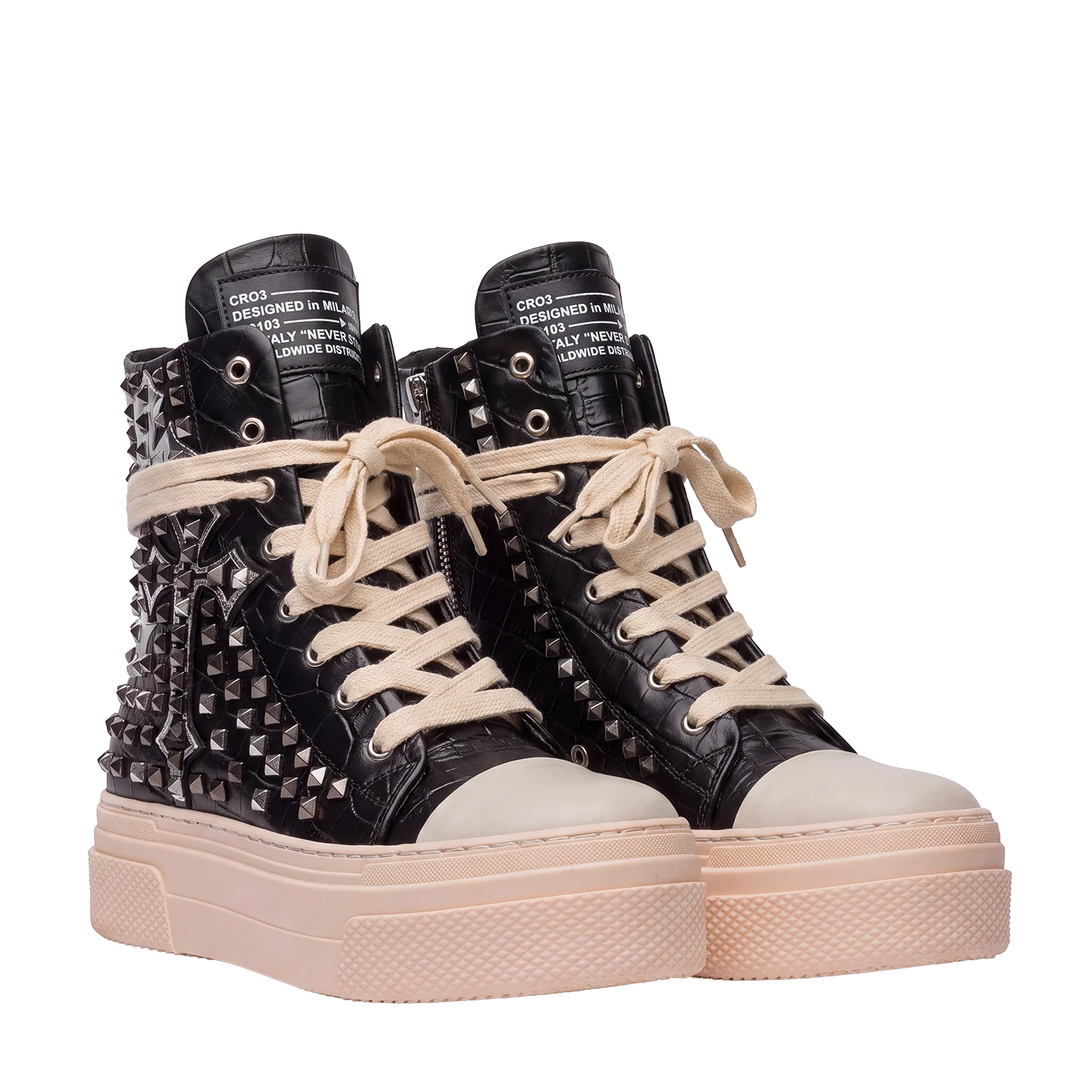 CALIPSO COCO - Black Cross Studs