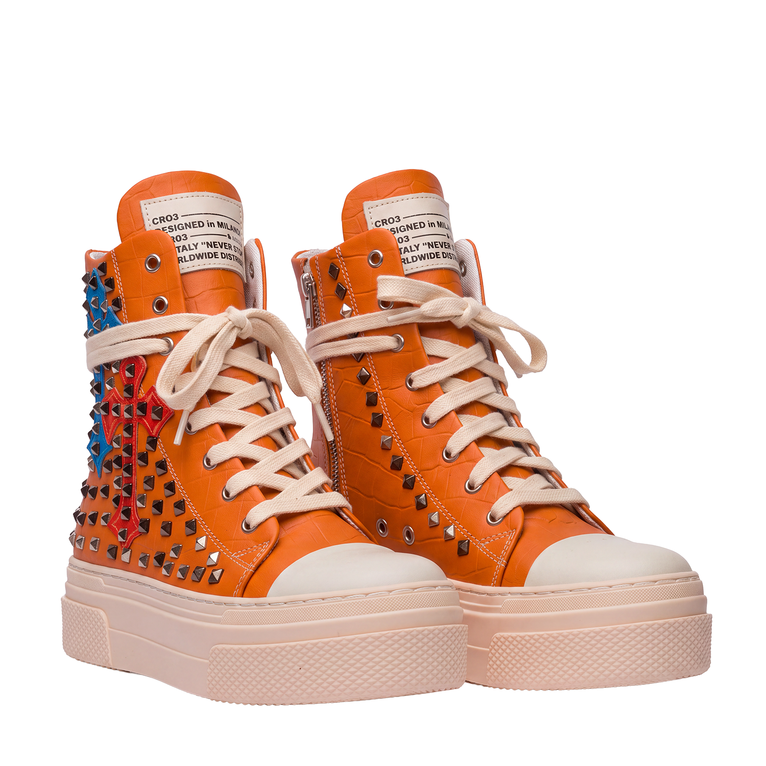 CALIPSO COCO - Orange Cross Studs