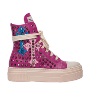 CALIPSO COCO - Fuchsia Cross Studs