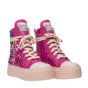 CALIPSO COCO - Fuchsia Cross Studs
