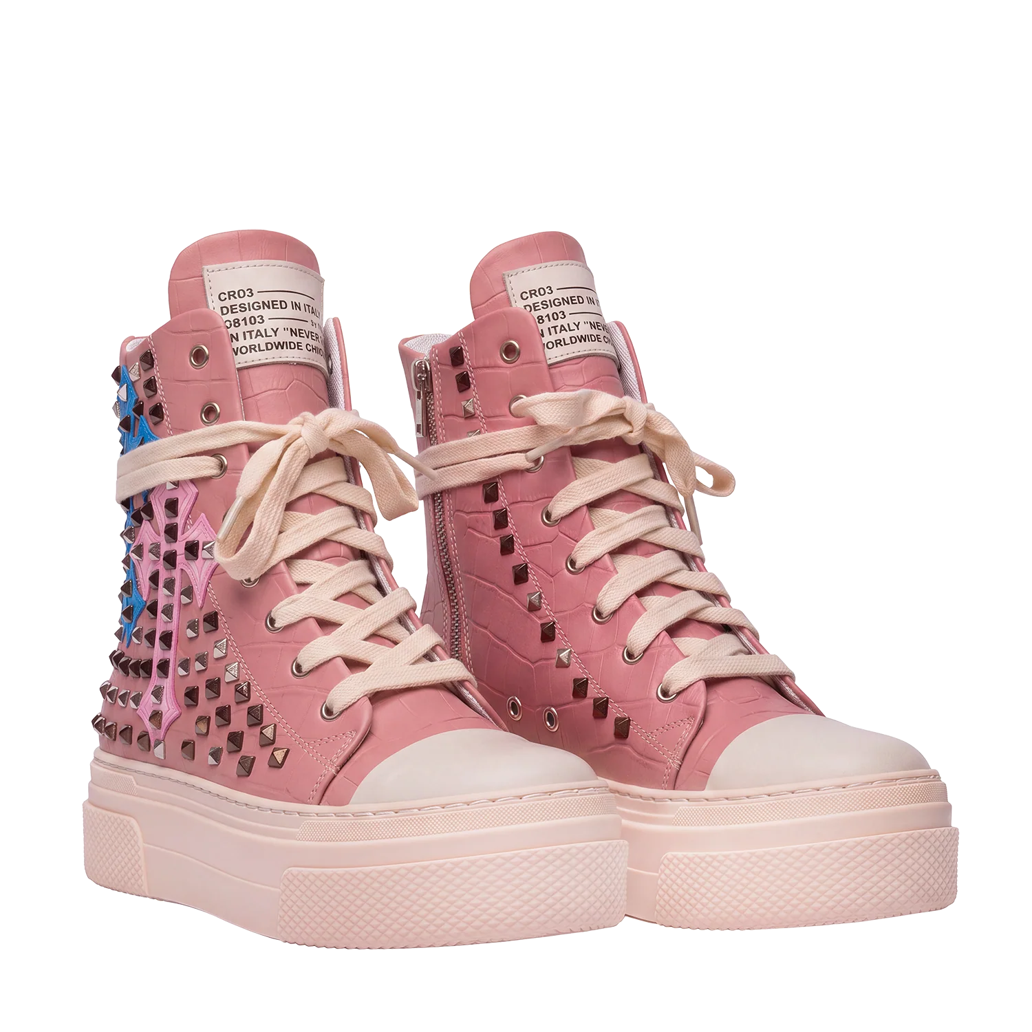 CALIPSO COCO - Pink Cross Studs