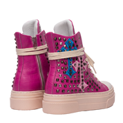 CALIPSO COCO - Fuchsia Cross Studs