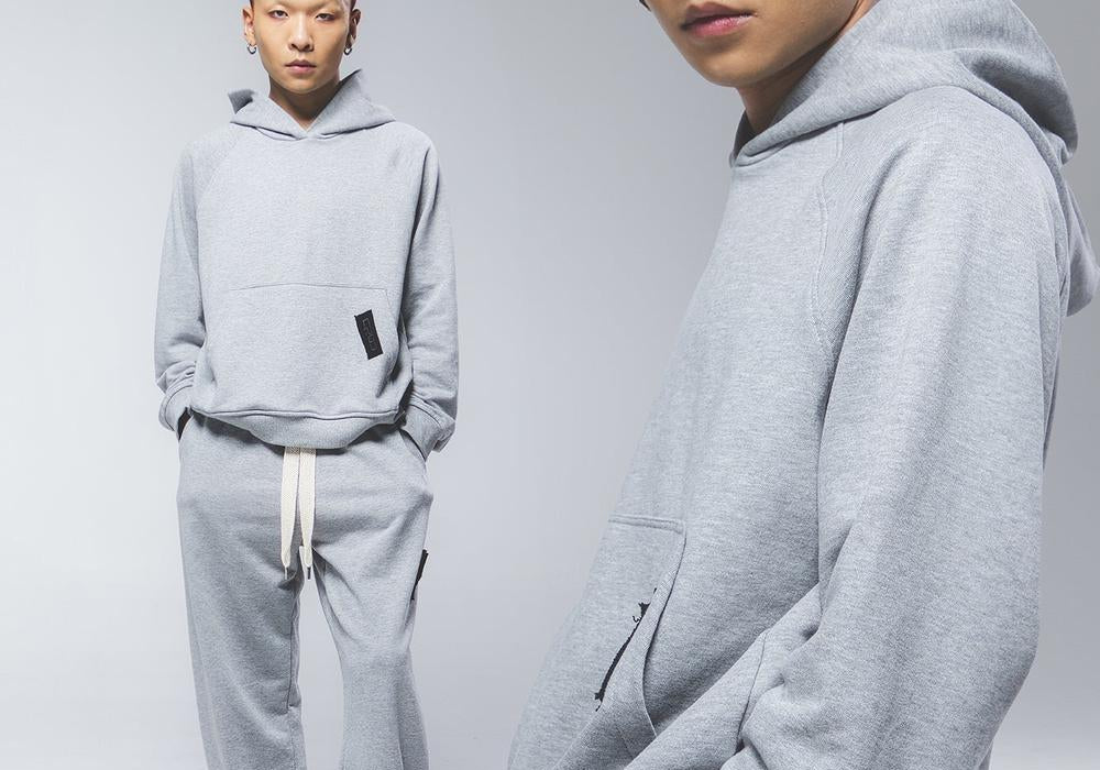 "CR03" Melange Grey Hoodie-Hoodie-CRISTIANZEROTRE