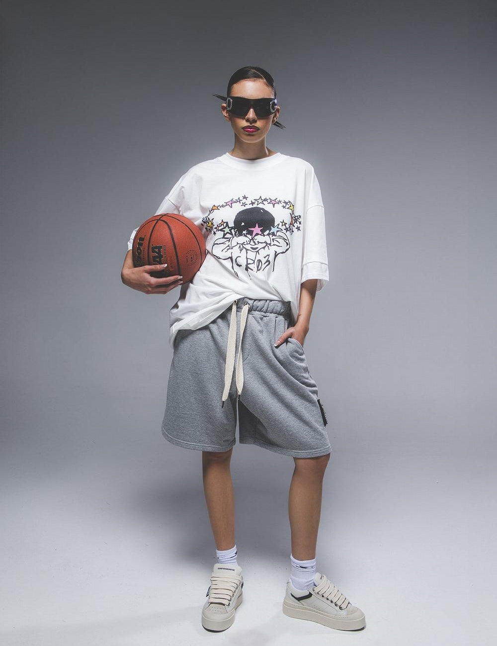 "CR03" Melange Grey Short-Shorts-CRISTIANZEROTRE