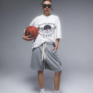 "CR03" Melange Grey Short-Shorts-CRISTIANZEROTRE