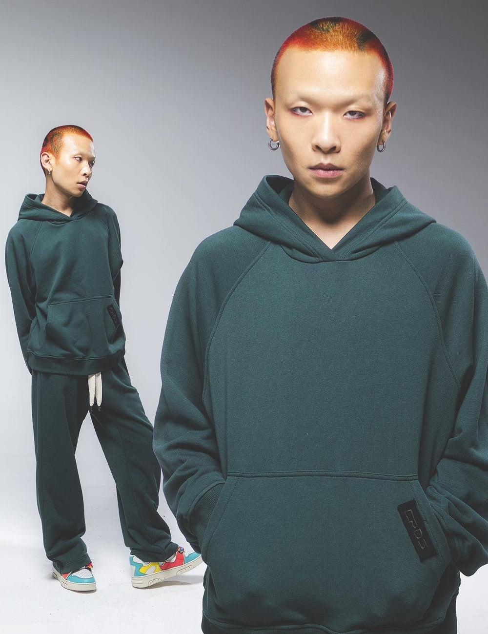 "CR03" Moss Green Hoodie-Hoodie-CRISTIANZEROTRE