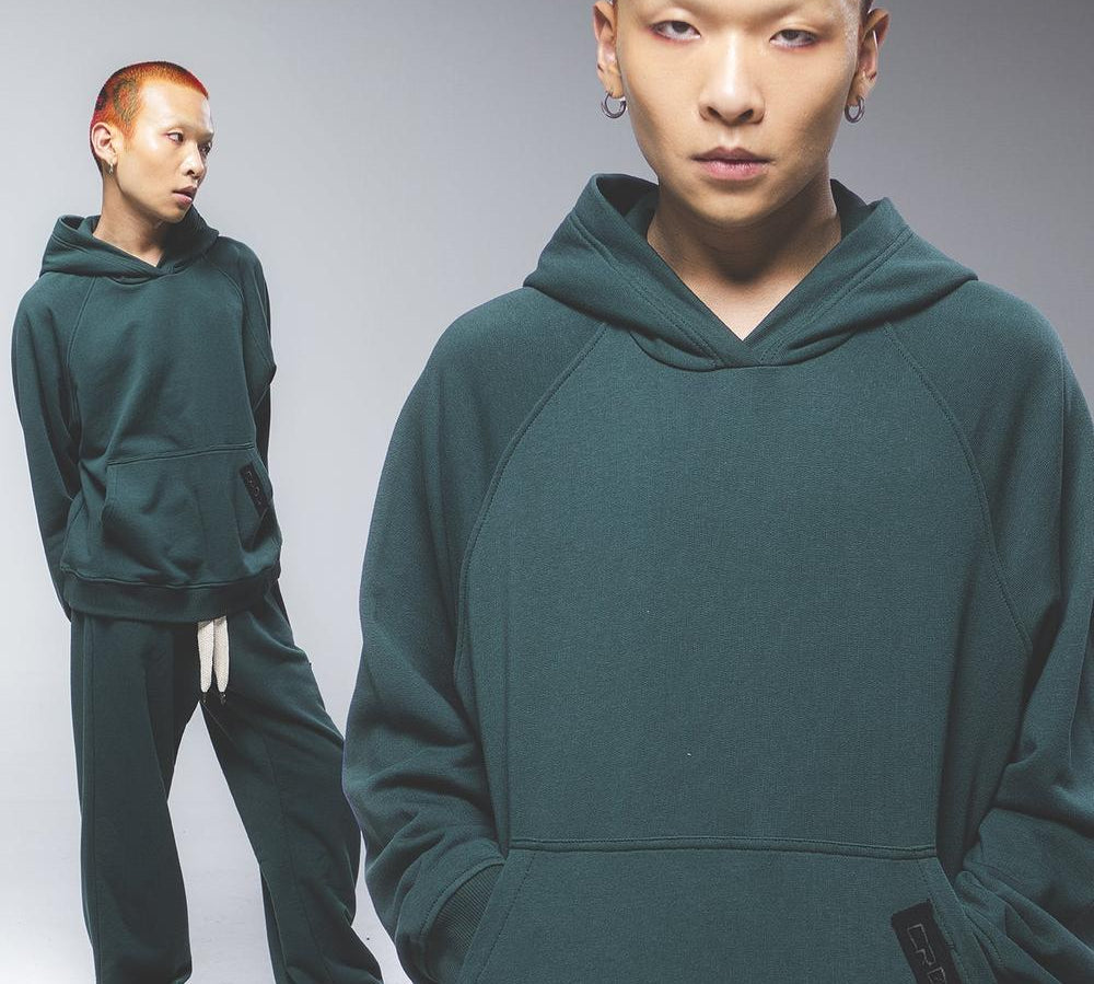 "CR03" Moss Green Hoodie-Hoodie-CRISTIANZEROTRE