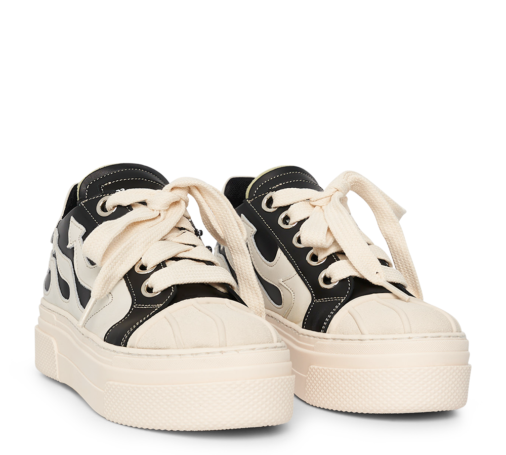 CALIPSO FLAME – Black White Low-Sneaker-CRISTIANZEROTRE