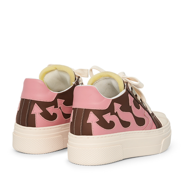 CALIPSO FLAME – Brown Pink Low-Sneaker-CRISTIANZEROTRE