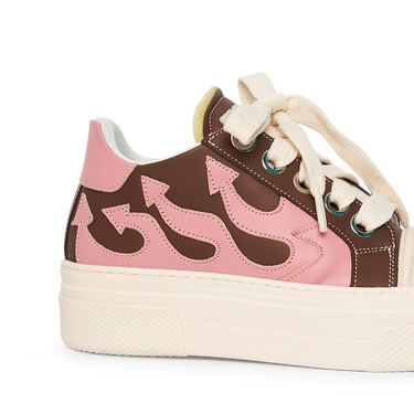 CALIPSO FLAME – Brown Pink Low-Sneaker-CRISTIANZEROTRE