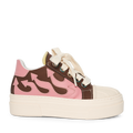 CALIPSO FLAME – Brown Pink Low-Sneaker-CRISTIANZEROTRE