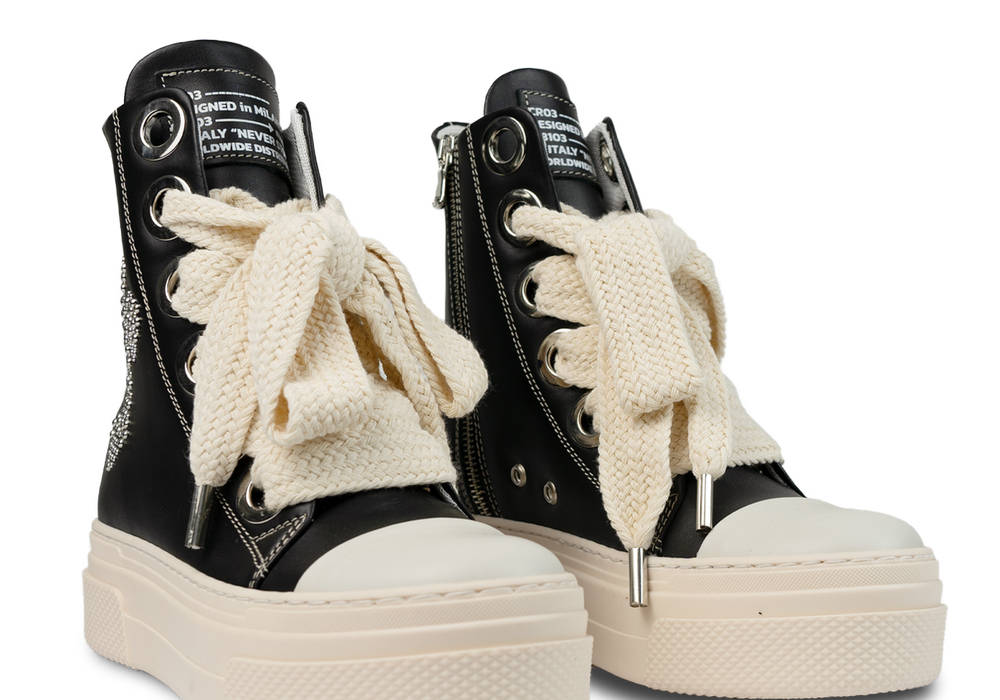 Calipso 300 – Crucifix Black Leather-Sneaker-CRISTIANZEROTRE