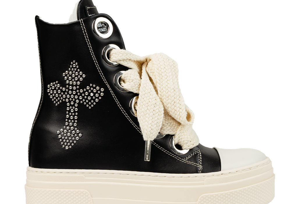 Calipso 300 – Crucifix Black Leather-Sneaker-CRISTIANZEROTRE