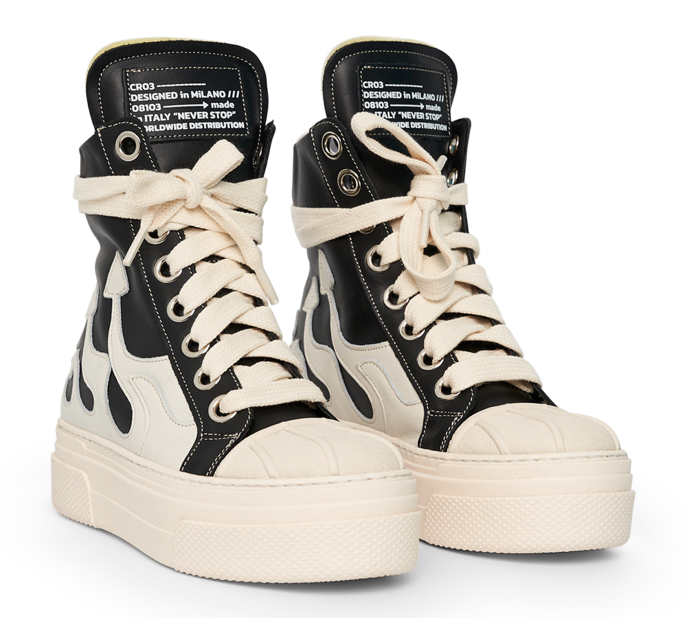 CALIPSO FLAME – Black White High-Sneaker-CRISTIANZEROTRE