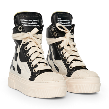 CALIPSO FLAME – Black White High-Sneaker-CRISTIANZEROTRE