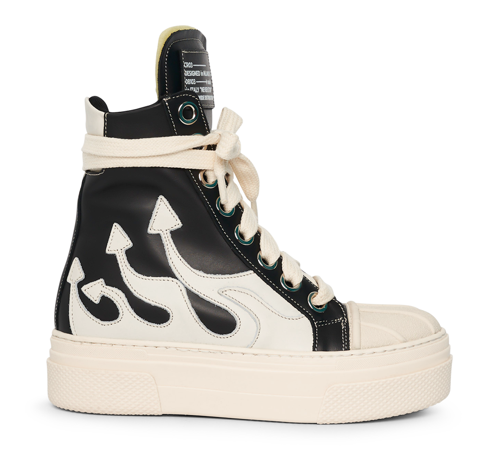 CALIPSO FLAME – Black White High-Sneaker-CRISTIANZEROTRE