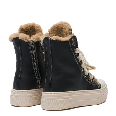 Calipso 300 Fur – Classic Black Leather-Sneaker-CRISTIANZEROTRE