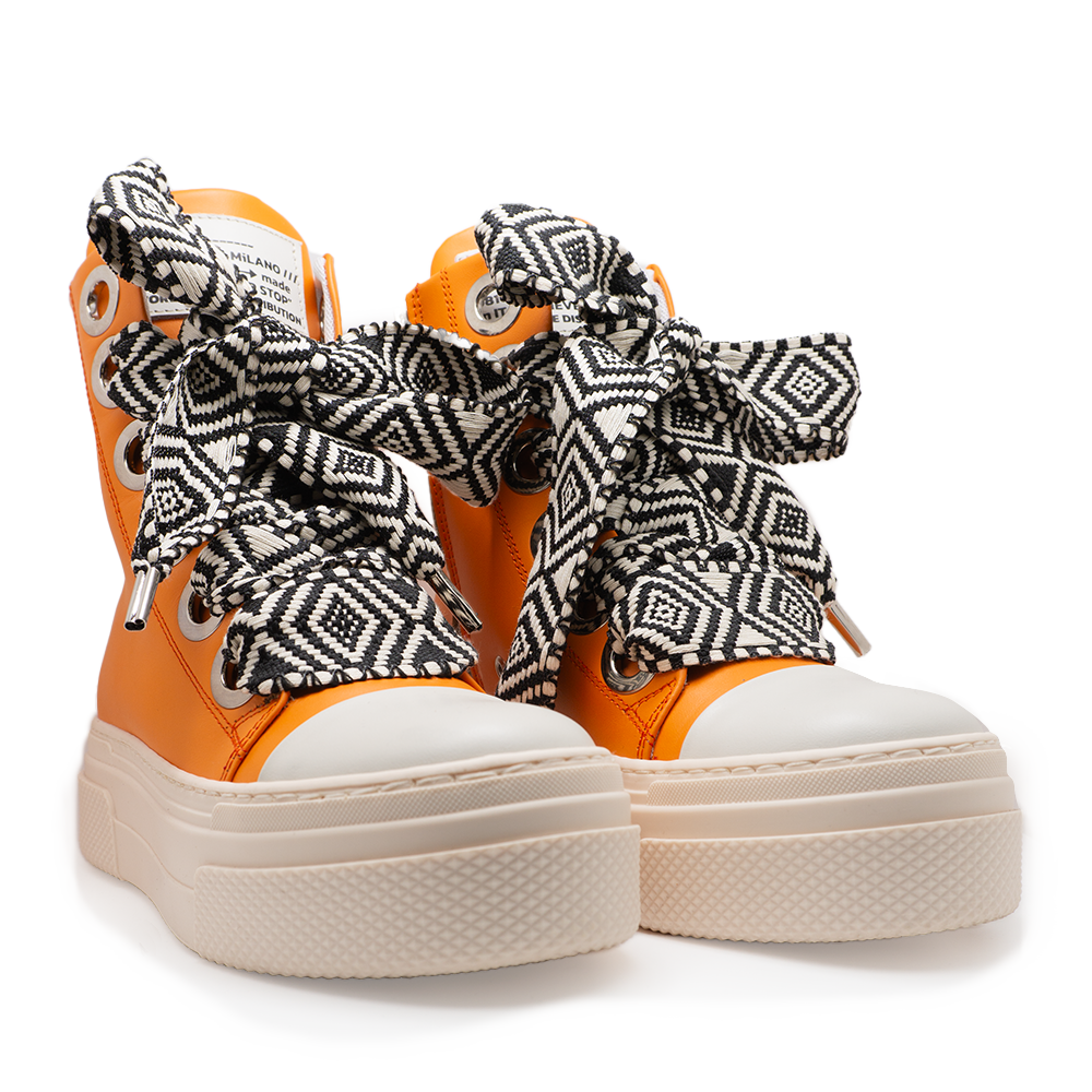 Calipso 300 – Orange Lace Rhombus-Sneaker-CRISTIANZEROTRE