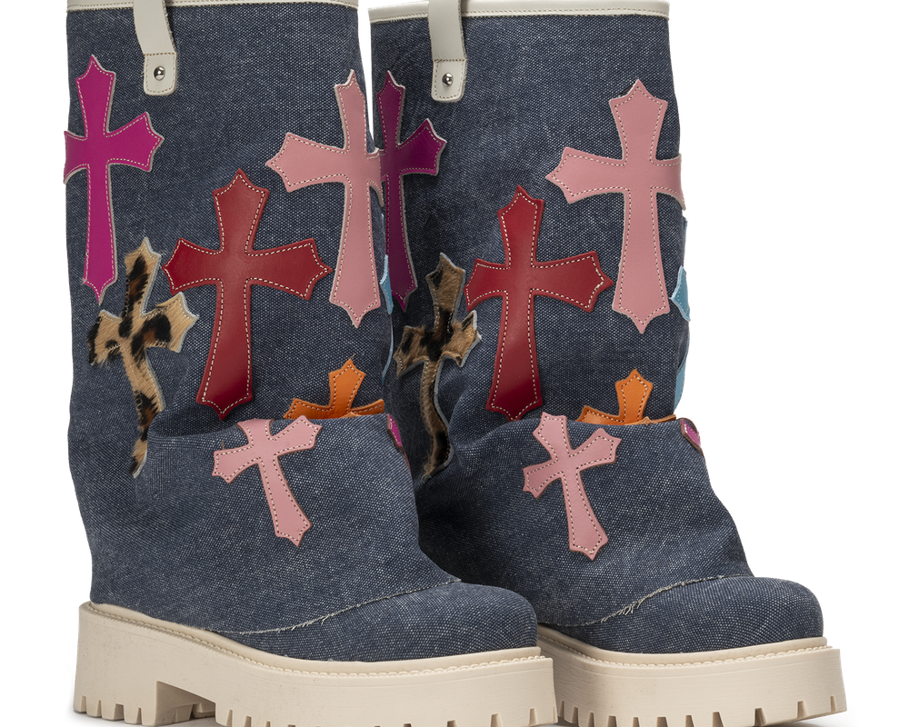 CHUNKY CROSS – Denim Blue-Sneaker-CRISTIANZEROTRE