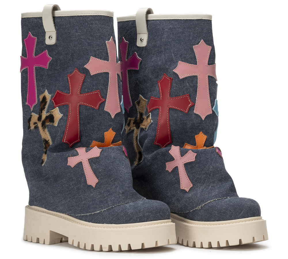 CHUNKY CROSS – Denim Blue-Sneaker-CRISTIANZEROTRE