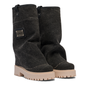 CHUNKY – Denim Boots Black-Sneaker-CRISTIANZEROTRE
