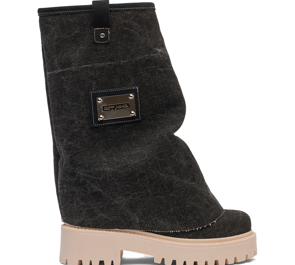 CHUNKY – Denim Boots Black-Sneaker-CRISTIANZEROTRE
