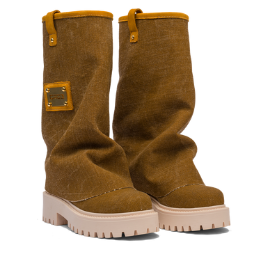 CHUNKY – Denim Boots Brown-Sneaker-CRISTIANZEROTRE