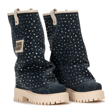 CHUNKY DIAMOND – Denim Blue Boots-Sneaker-CRISTIANZEROTRE