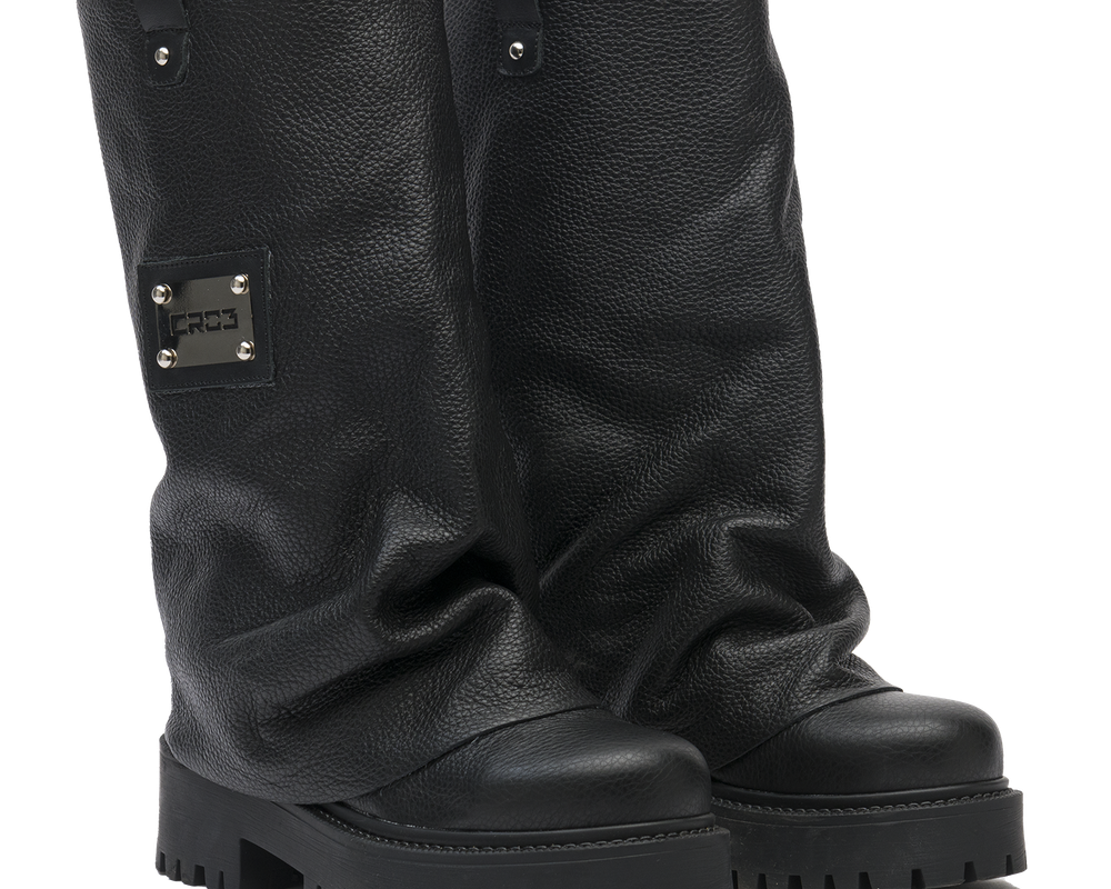 CHUNKY – Leather Boots Black-Sneaker-CRISTIANZEROTRE