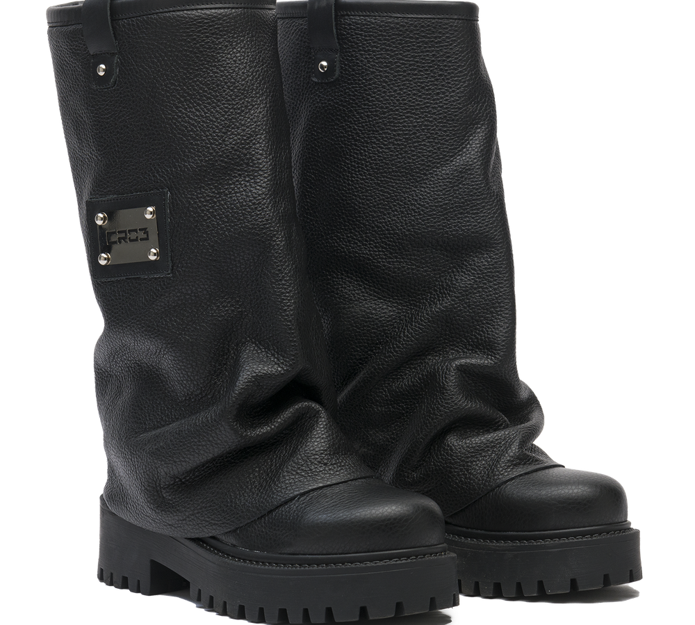 CHUNKY – Leather Boots Black-Sneaker-CRISTIANZEROTRE
