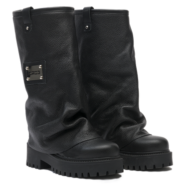 CHUNKY – Leather Boots Black-Sneaker-CRISTIANZEROTRE