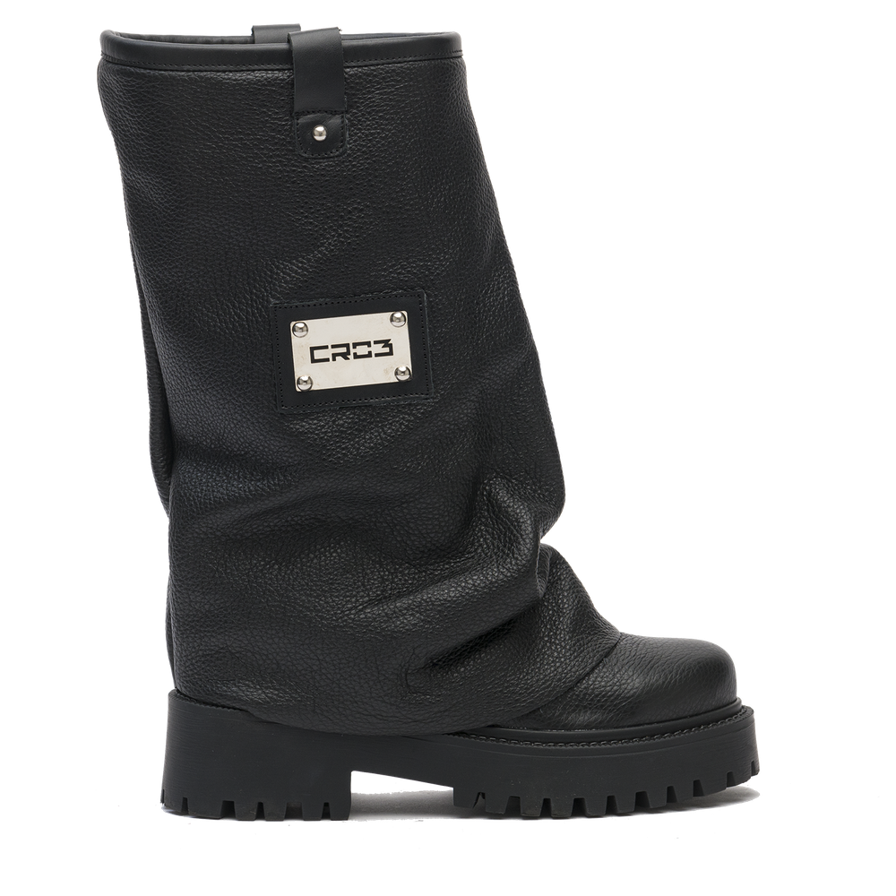 CHUNKY – Leather Boots Black-Sneaker-CRISTIANZEROTRE