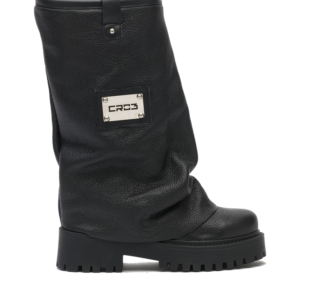 CHUNKY – Leather Boots Black-Sneaker-CRISTIANZEROTRE