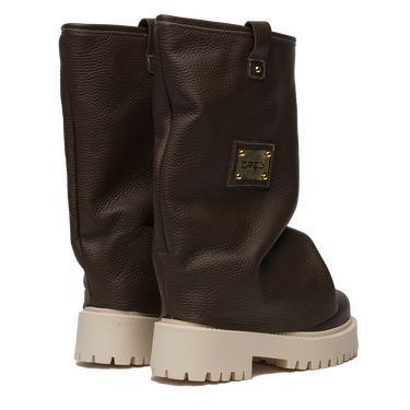 CHUNKY – Leather Boots Brown-Sneaker-CRISTIANZEROTRE