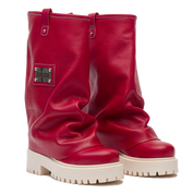 CHUNKY – Leather Boots Red-Sneaker-CRISTIANZEROTRE