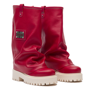 CHUNKY – Leather Boots Red-Sneaker-CRISTIANZEROTRE