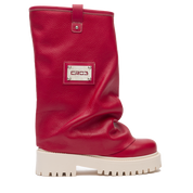 CHUNKY – Leather Boots Red-Sneaker-CRISTIANZEROTRE