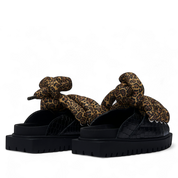 Black Croco Sandals