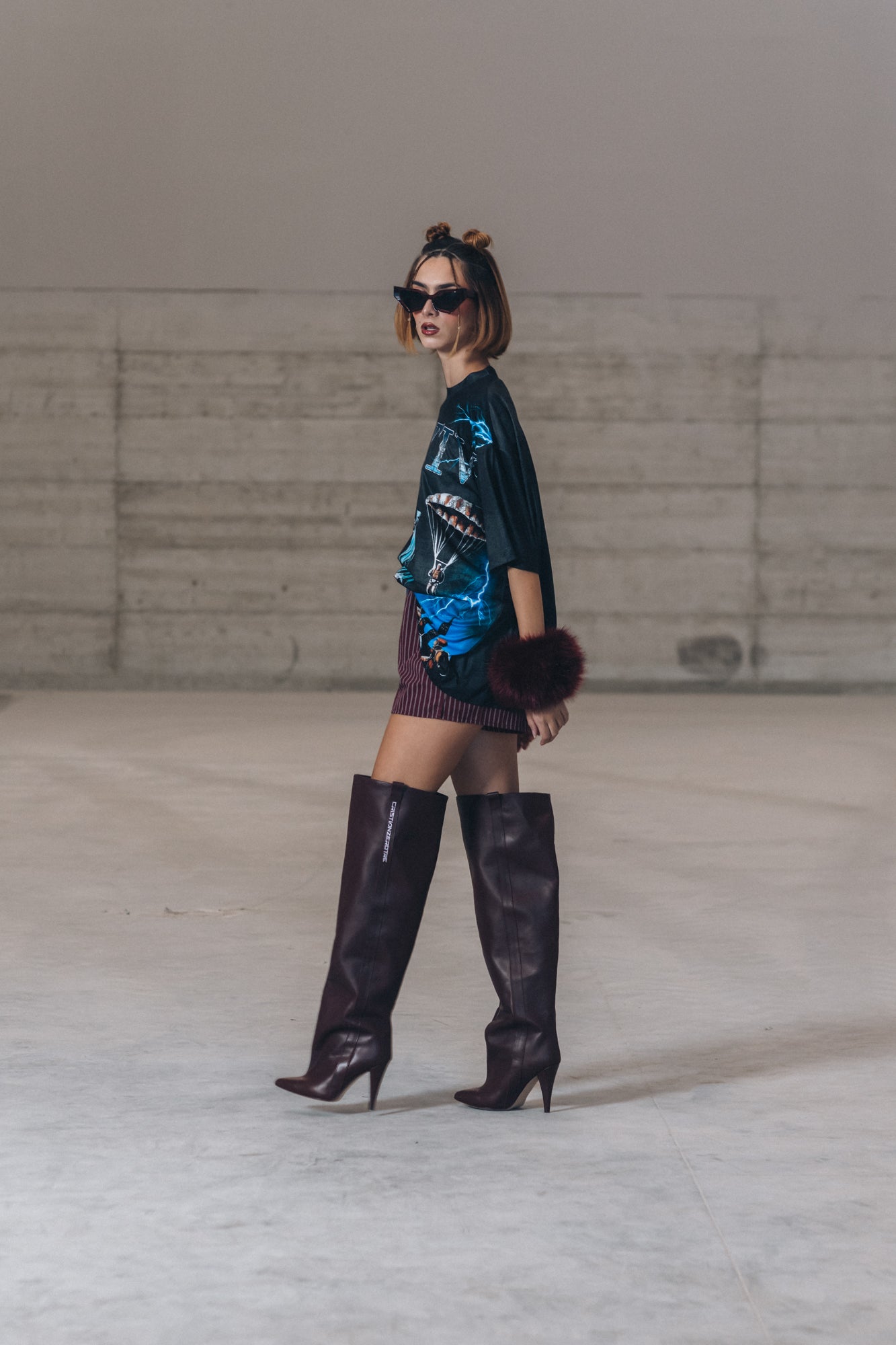 STORM – Bordeaux High-Heel Over-The-Knee Boots