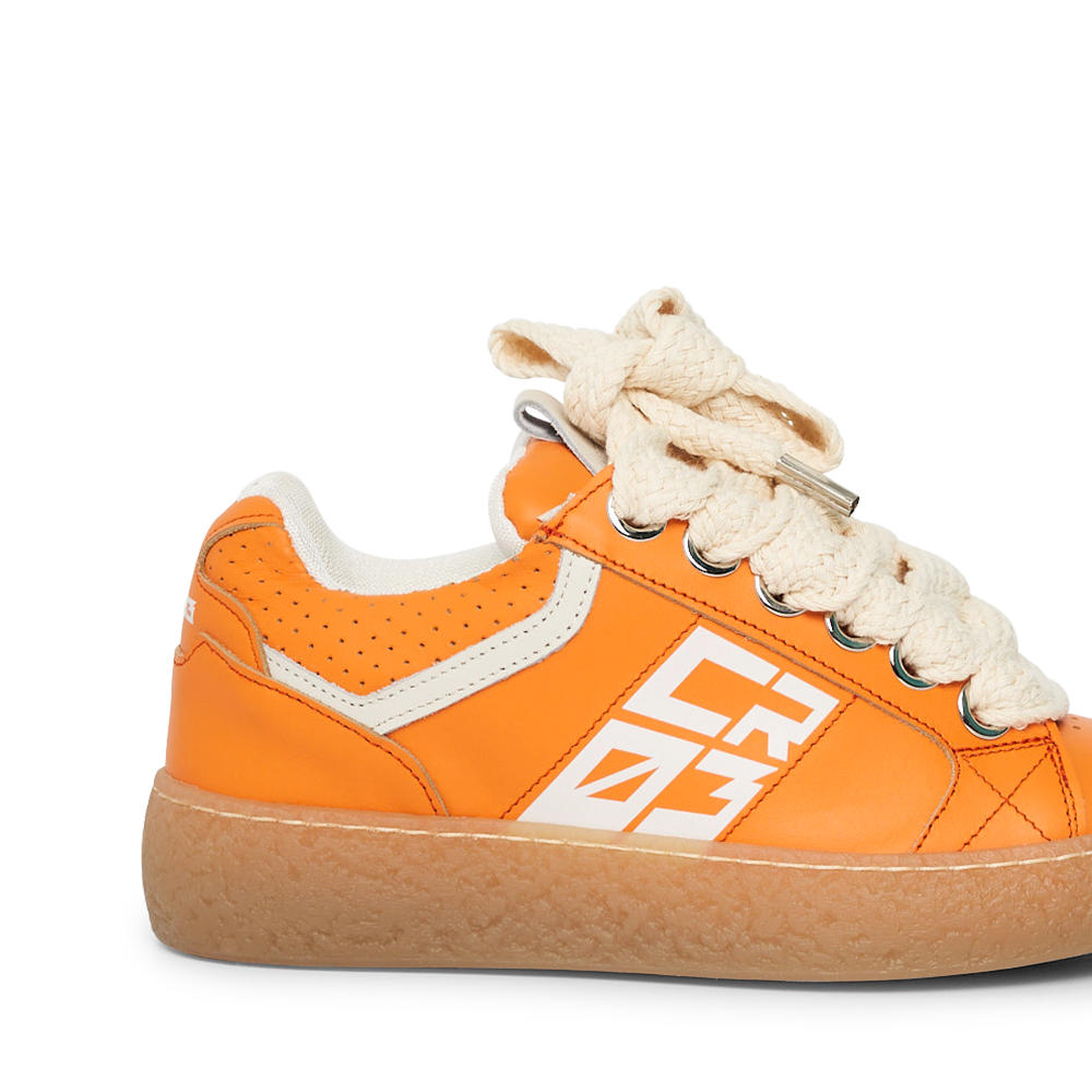 Dude – Orange Leather-Sneaker-CRISTIANZEROTRE