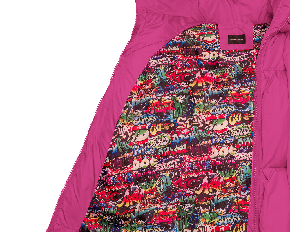 Glacier Puffer – Fuchsia Weave-Outwear-CRISTIANZEROTRE