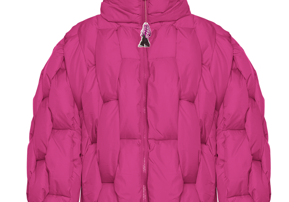 Glacier Puffer – Fuchsia Weave-Outwear-CRISTIANZEROTRE