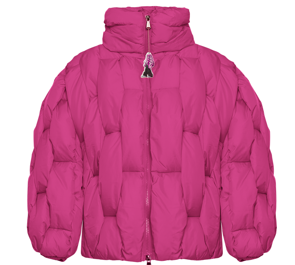 Glacier Puffer – Fuchsia Weave-Outwear-CRISTIANZEROTRE