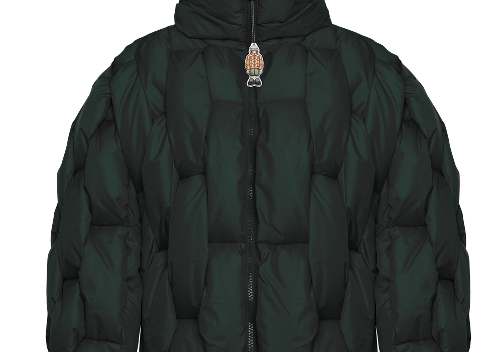 Glacier Puffer – Green Weave-Outwear-CRISTIANZEROTRE