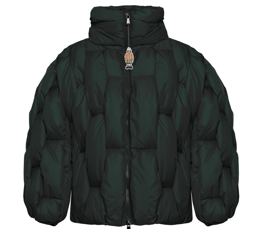 Glacier Puffer – Green Weave-Outwear-CRISTIANZEROTRE