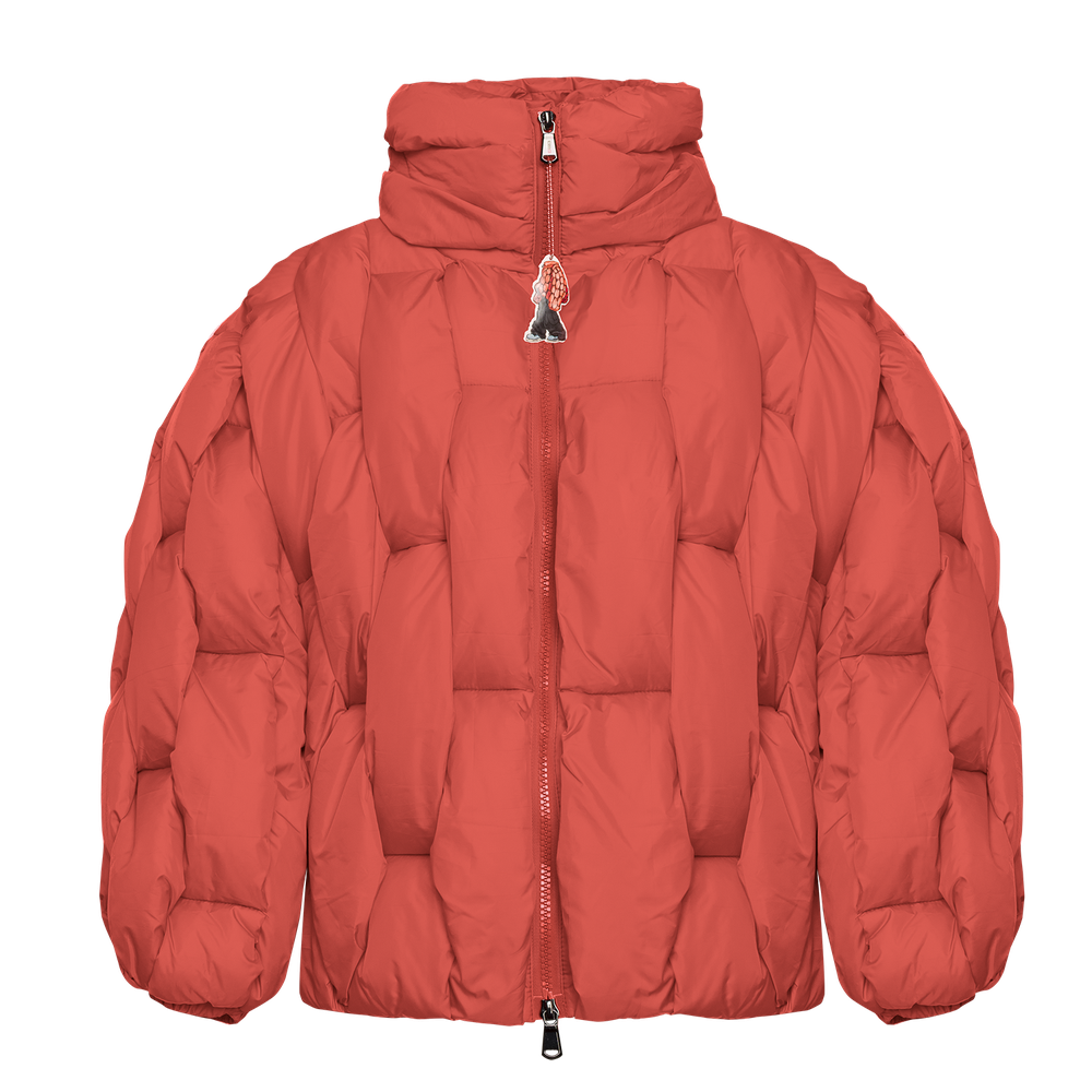 Glacier Puffer – Orange Weave-Outwear-CRISTIANZEROTRE