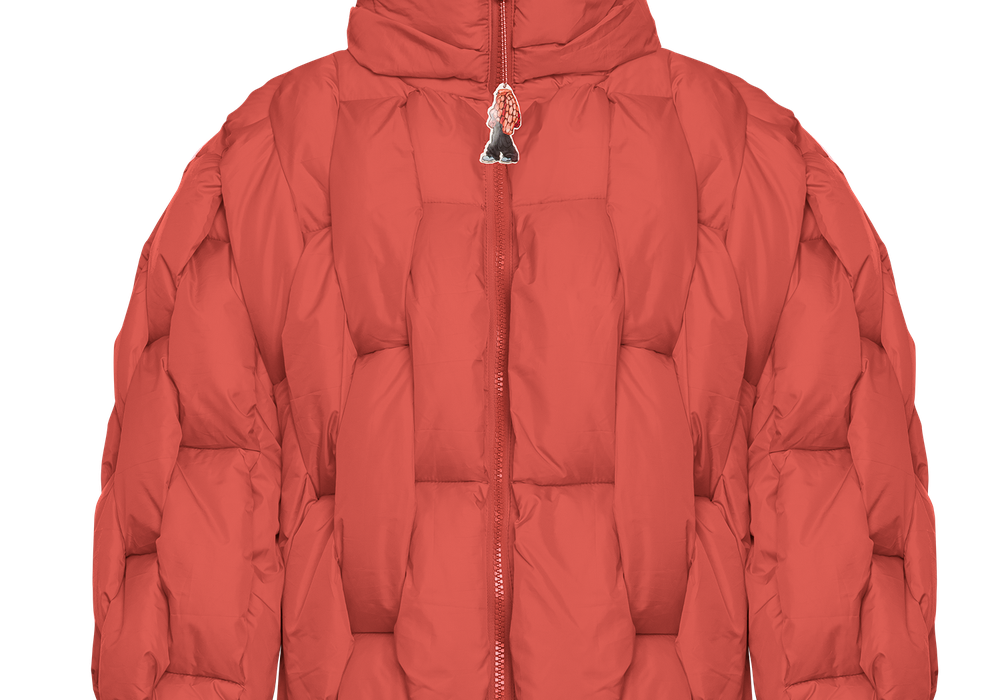 Glacier Puffer – Orange Weave-Outwear-CRISTIANZEROTRE